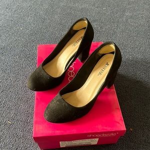 Just Fab Black Suede heels